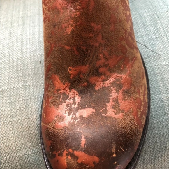 Stetson Women Short Cowboy Boots Bronze Copper Color With Studded Detail Unique - Picture 3 of 14